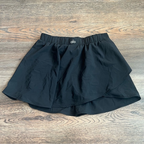 ALO Yoga Pants - Alo Yoga Match Point Tennis Skirt Skort Black XS Athletic Running Golf Active
